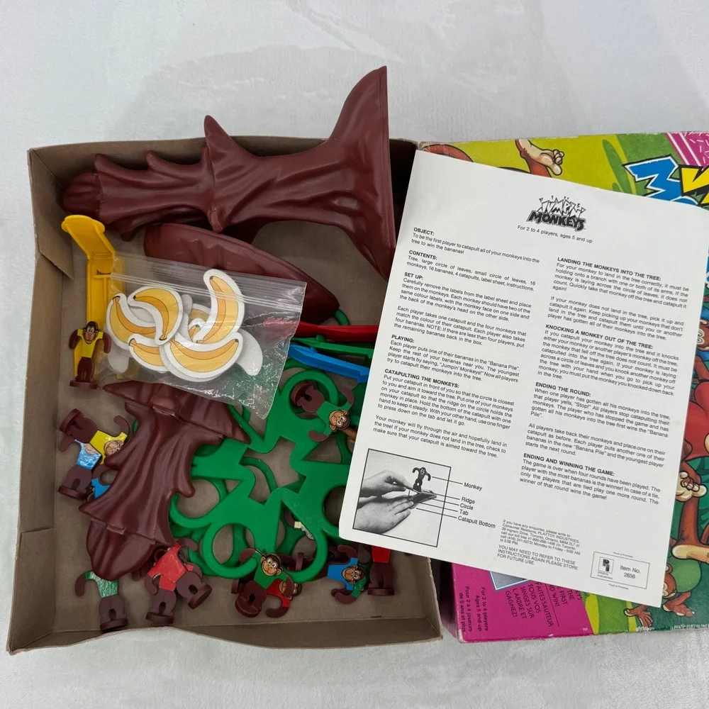Vintage Pressman Jumpin' Monkeys Skill Action Game Kids Toy Retro 90's COMPLETE!